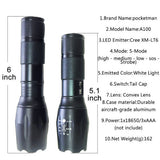 Powerful Flashlight LED Rechargeable XML T6 linterna torch 4000 lumens